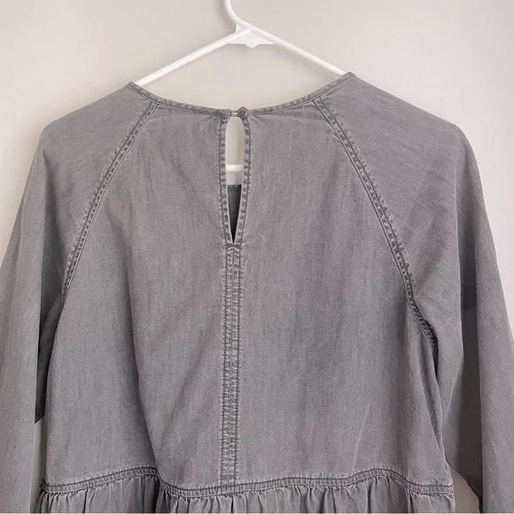 Madewell Denim Raglan-Sleeve Mini Dress in Lunar Wash - Picture 14 of 16